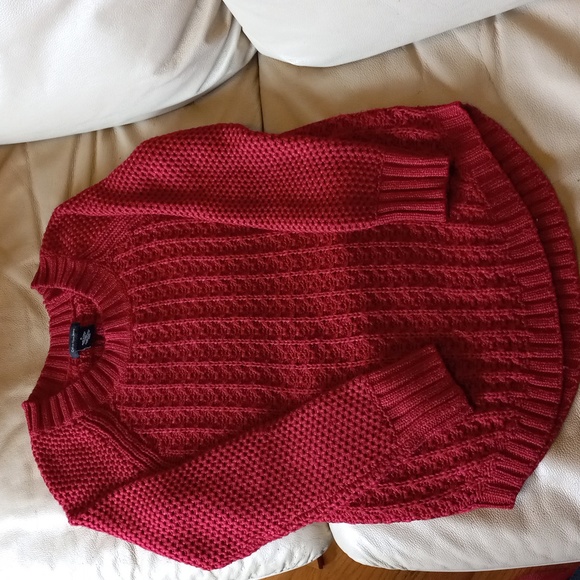 Calvin Klein Jeans ReddishDarkPink Long Sleeve Pullover Size M Ex. Cond.like new - Picture 1 of 11